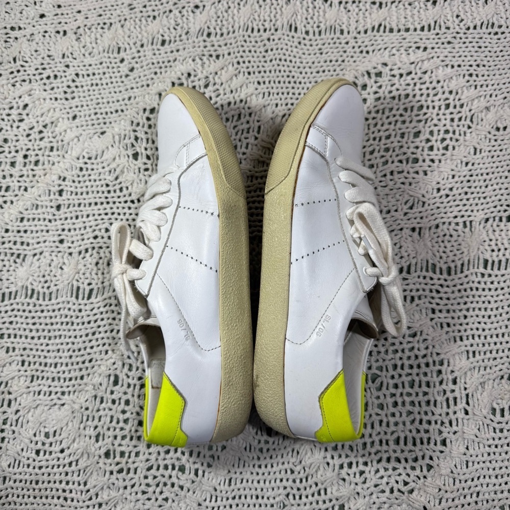 Saint Laurent Court Classic Leather Sneakers Size 38 1/2 - Picture 4 of 9